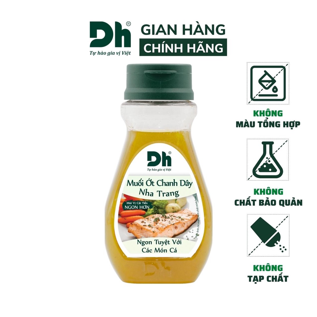 Muối ớt chanh dây Nha Trang DH Foods gia vị nước sốt chấm hải sản đồ nướng 200gr - DHSCH14