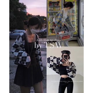Áo khoác cardigan len trám DÁNG CROPTOP loại đẹp ( Ảnh thật )