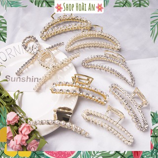 Kẹp Càng Cua Kim Loại Phong Cách Hàn Quốc 🌷 Kẹp Tóc Đính Đá - Thời Trang Xinh Xắn 🌷 FREESHIP