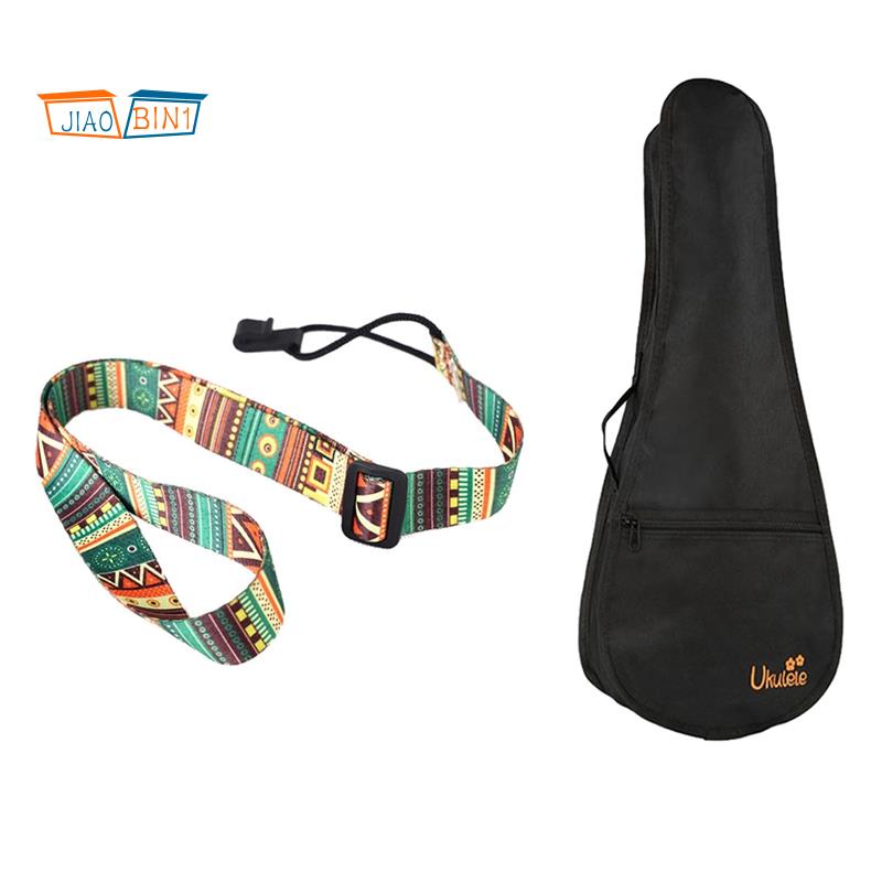 1 túi đeo vai và 1 túi đựng đàn ukulele 23 inch bằng polyester mềm mại chống thấm nước màu đen