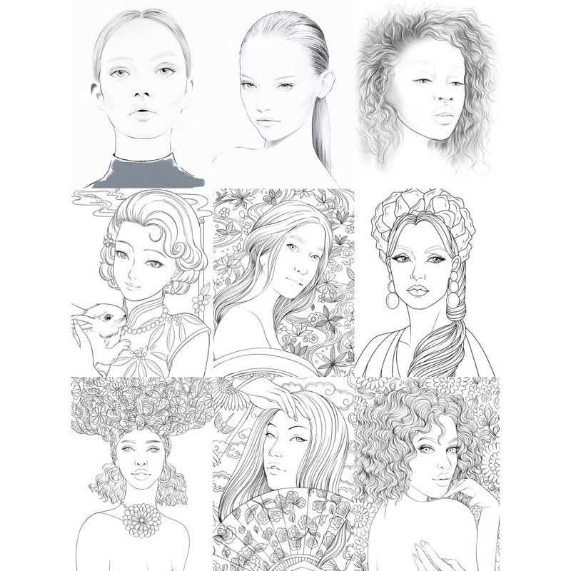 Giấy face chart tập makeup chuyên nghiệp