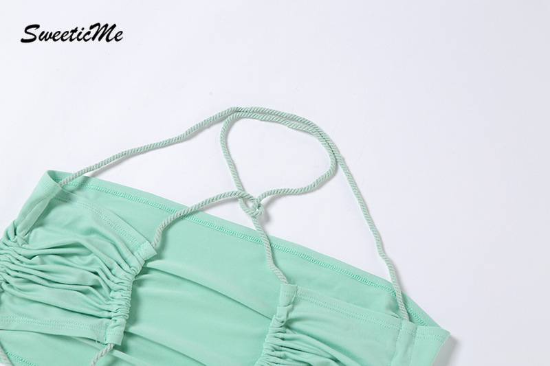 SweeticMe Women's 2021 New Design Neck Halter Straps Slim Sexy Umbilical Vest Women | BigBuy360 - bigbuy360.vn