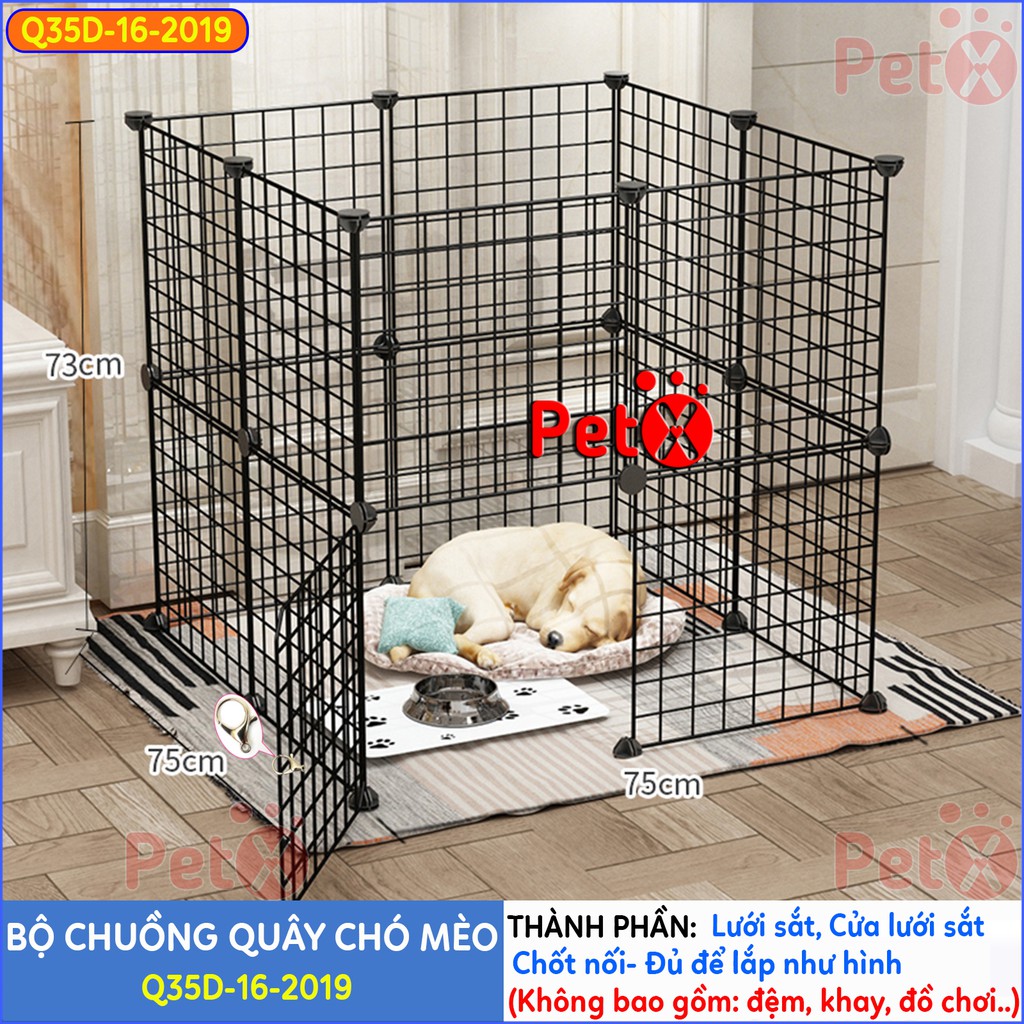 Quây chuồng chó mèo lắp ghép nuôi thú cưng sơn tĩnh điện giá rẻ-2