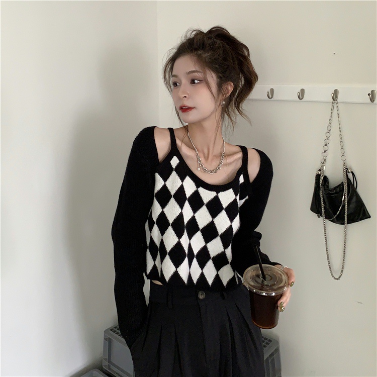 Porozi  Áo sweater dệt kim mỏng tay dài kiểu dáng thời trang phong cách Hàn Quốc dành cho nữ