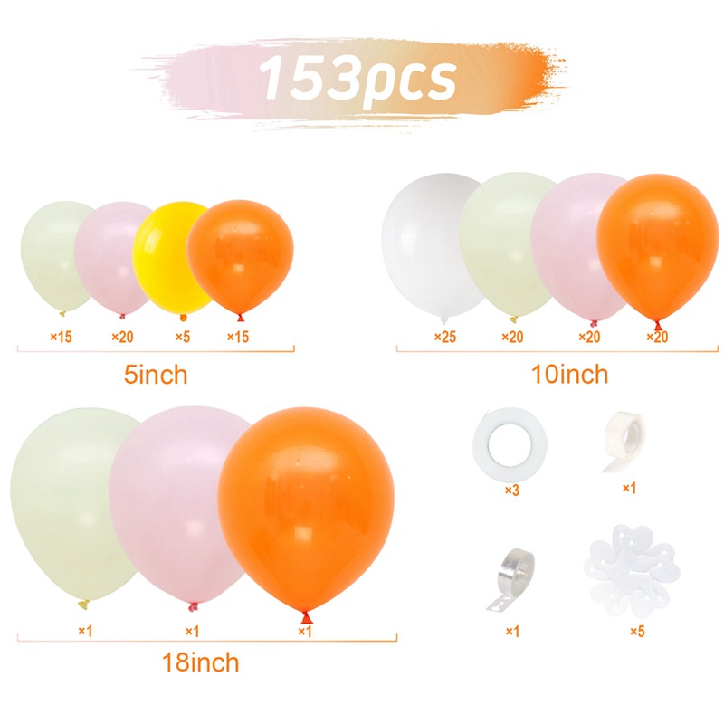 Set 159 Bong Bóng Hoa Cúc Trắng Vàng Hồng Trang Trí Tiệc Sinh Nhật/Tiệc Cưới