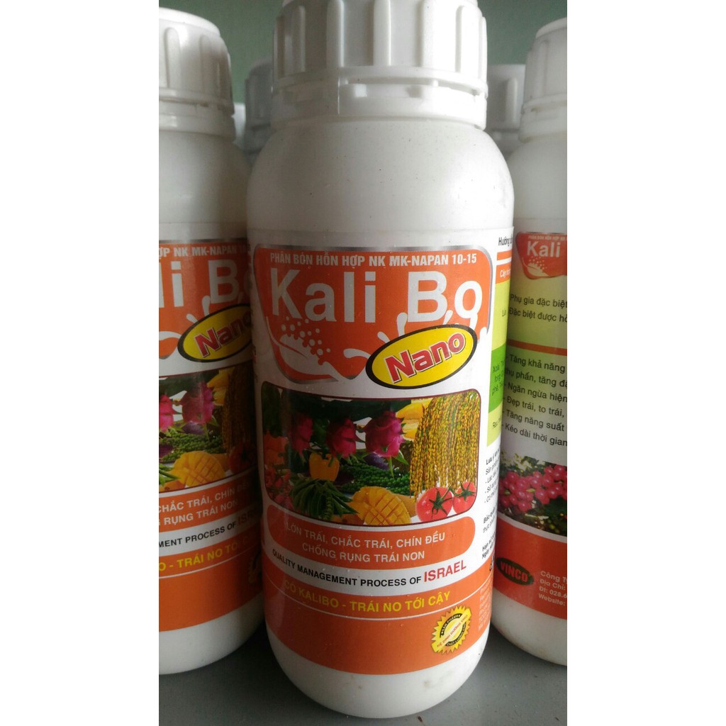 Phân bón lá  Kali Bo Nano phun 400 lít nước giúp  đẹp trái, chín đều, to trái, năng cân