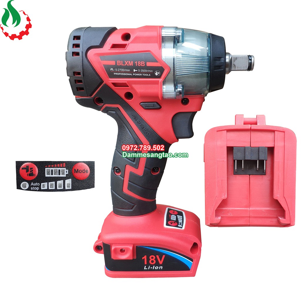 Thân máy siết bulong dùng pin cao cấp 18V dùng pin Makita Bosch Dewalt Milwaukee