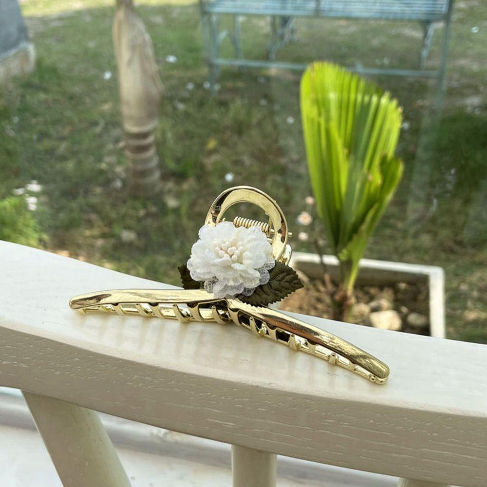 Kẹp Tóc Móng Vuốt Hình Hoa Hồng Lấp Lánh Bằng Hợp Kim Phong Cách Hàn Quốc Ngọt