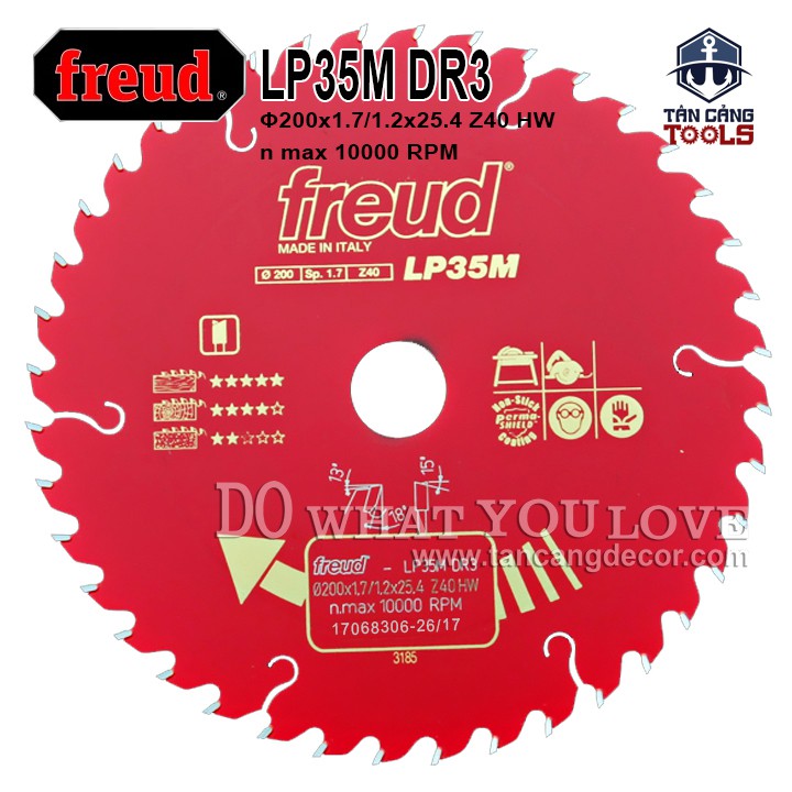 LƯỠI CƯA GỖ HỢP KIM FREUD LP35M DR3