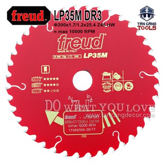 Lưỡi Cưa Gỗ Hợp Kim 200 x 25.4 mm x 40T Freud LP35M DR3