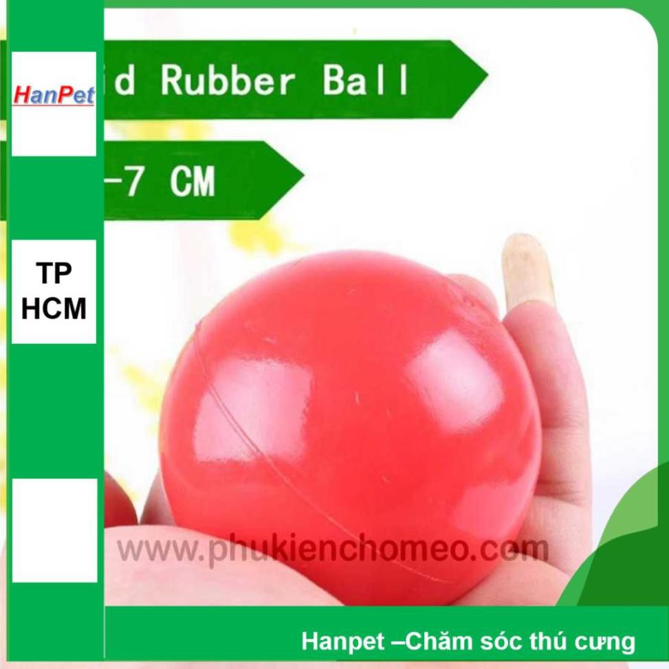 Hanpet.GV- Bóng cho chó chơi và gặm- Bóng cao su nặng gồm 4 size