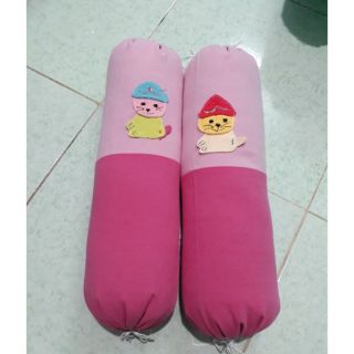 Set 2 gối ôm vải kara màu hồng cho bé gái dưới 2 tuổi