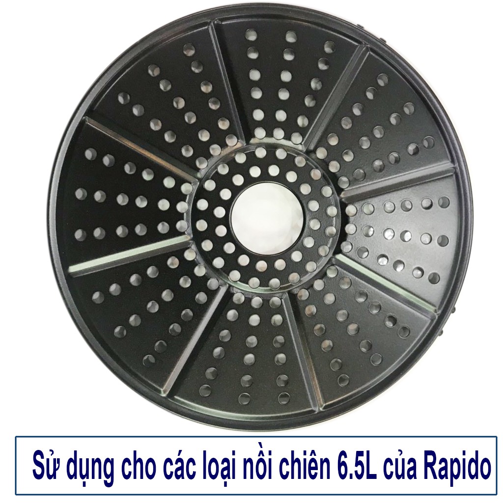 Vỉ nướng nồi chiên không dầu chống dính 24 cm, thay thế cho nồi chiên không dầu Rapido 6.5l và các loại cùng kích thước