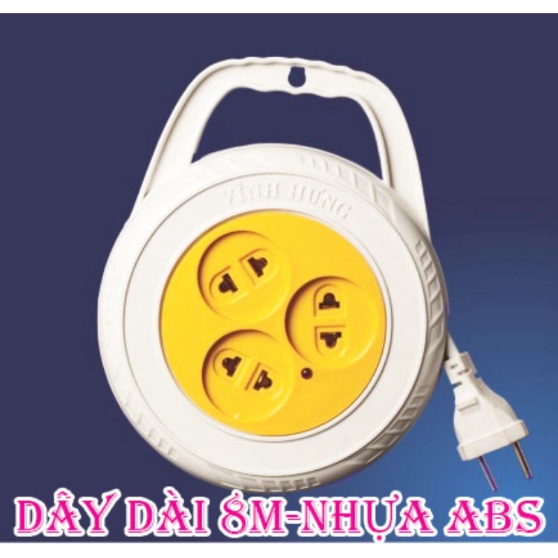 Ổ ĐIỆN TRÒN DÀI 8M - NHỰA ABS CAO CẤP