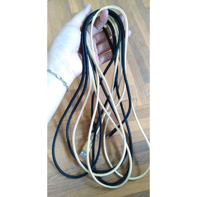 Dây sạc, cáp sạc 2.5m Iphone, Samsung, Android