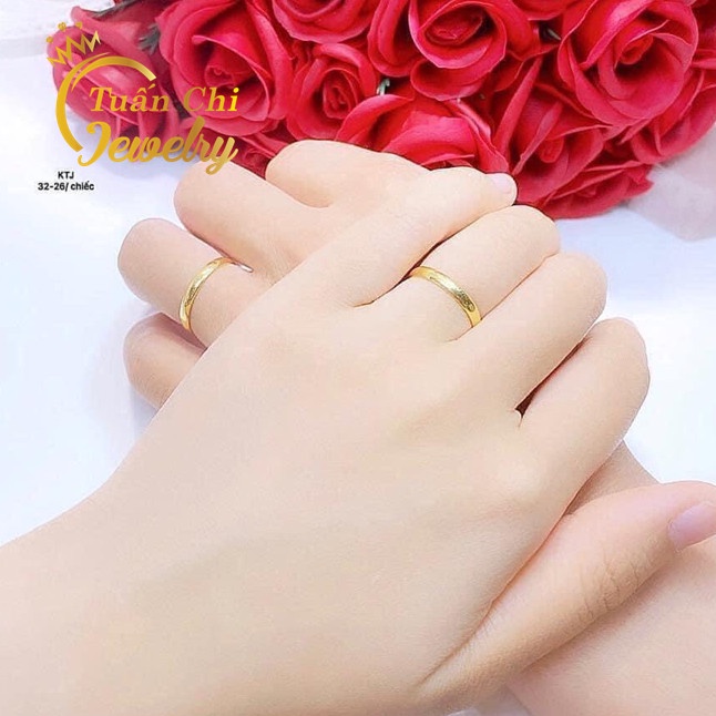 ⚡BẢO HÀNH⚡ Nhẫn Trơn #Vàn.g Cao Cấp Dành Cho Cả Nam Và Nữ Cực Xinh, Khắc Tên Miễn Phí