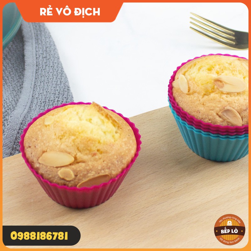 Dụng cụ làm bánh - Khuôn Cupcake Muffin Silicon Làm Bánh Cupcake