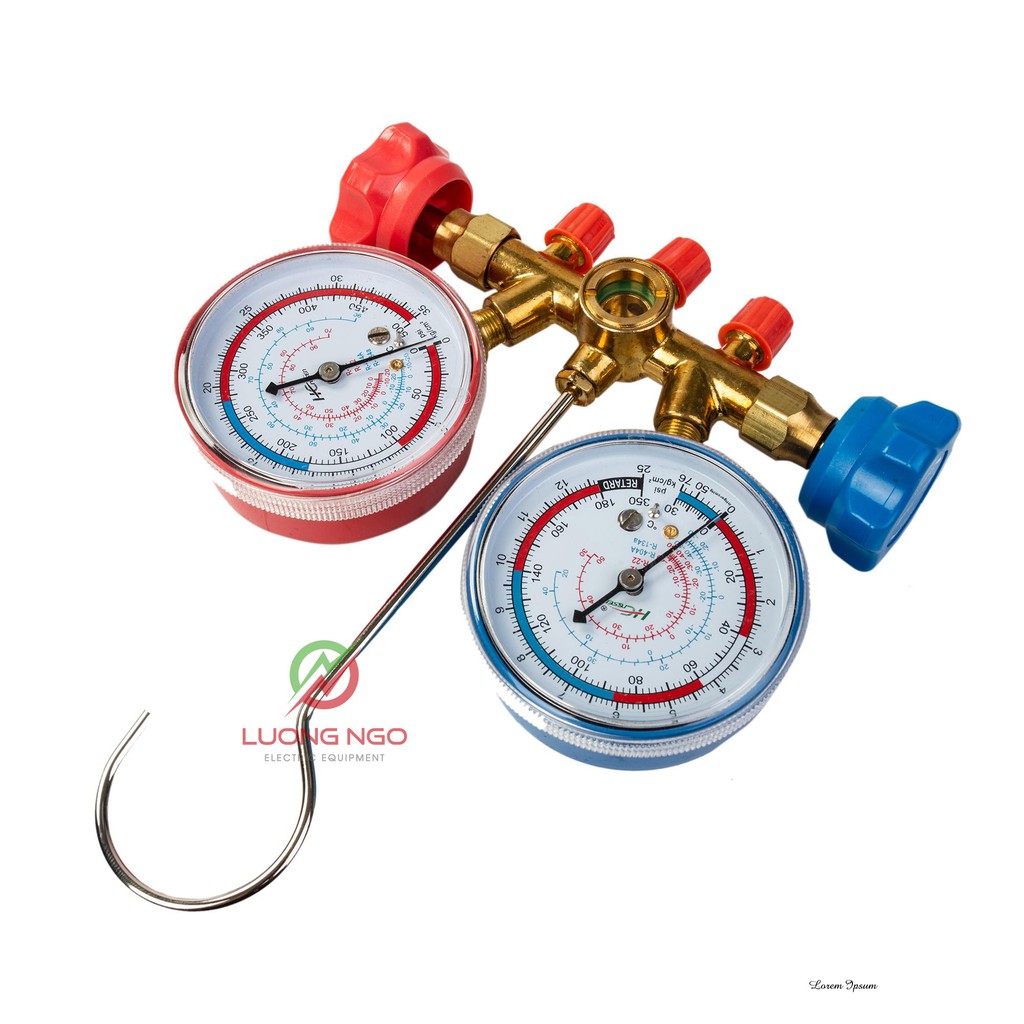 Đồng hồ nạp gas lạnh đôi kèm dây nạp gas điều hòa cao cấp