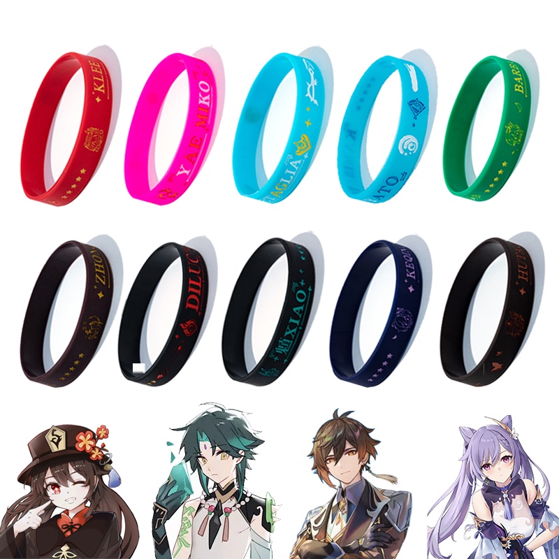 Vòng Đeo Tay Silicon Dùng Hóa Trang Nhân Vật Xiao Zhongli Keqing Game Genshin Impact