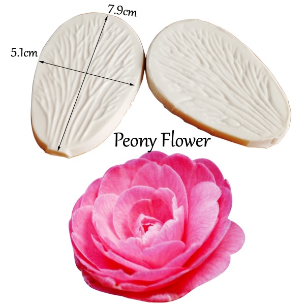 Khuôn Silicone Tạo Hình Cánh Hoa Mẫu Đơn / Hoa Tulip Trang Trí Bánh Kem C337