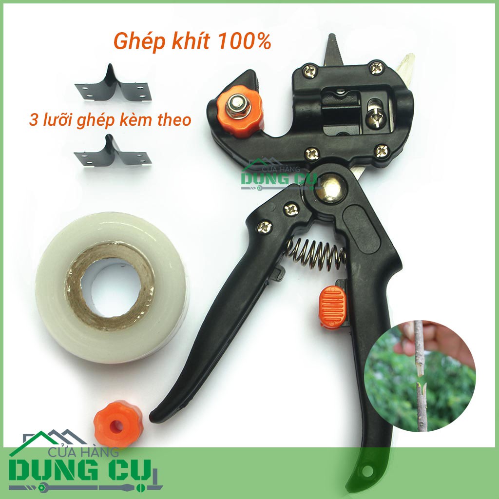 Bộ kéo ghép cành cây chuyên dụng kèm băng quấn mối ghép