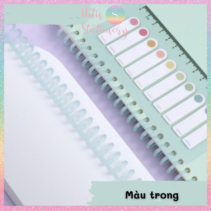 Combo 2 thanh còng nhựa màu macaron làm sổ còng - Binder A5/ B5/ A4