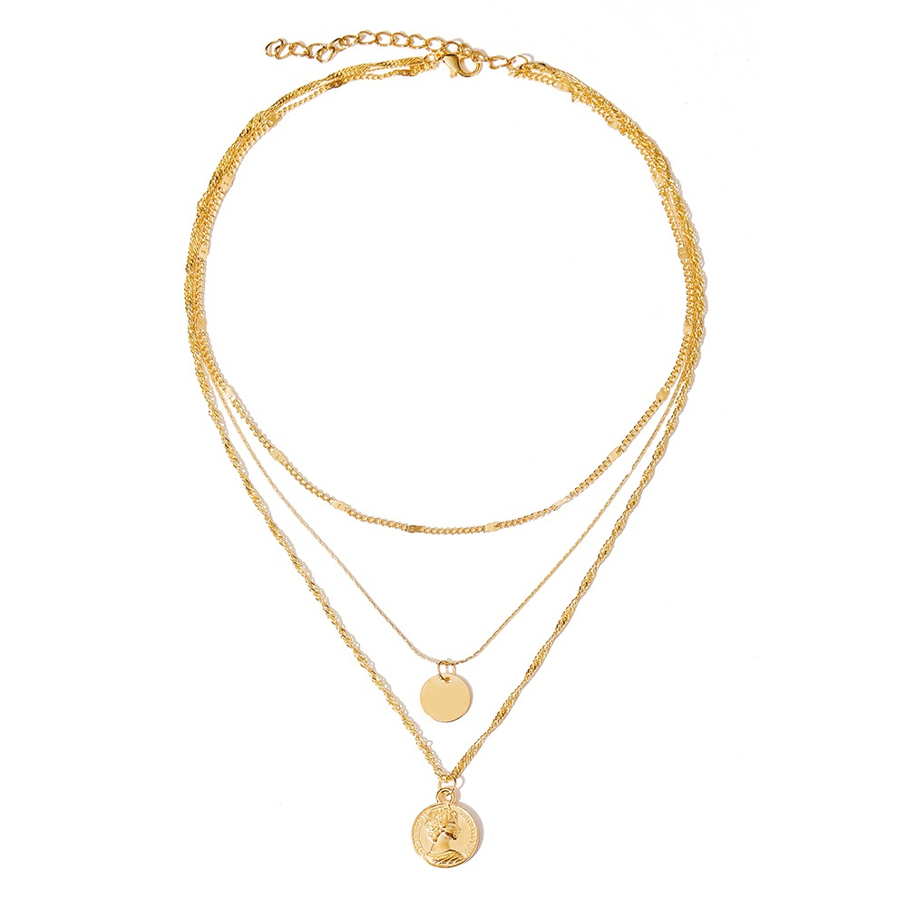 vòng cổ Mạ Vàng / Bạc Nhiều Lớp Phong Cách Hàn Quốc