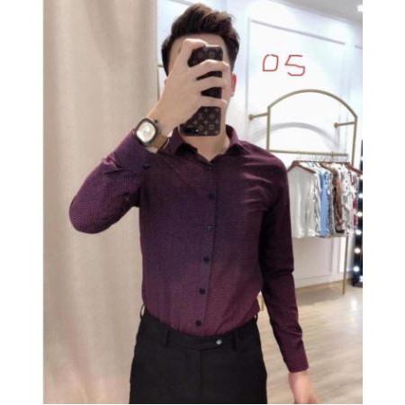 Sơ Mi Công Sở Nam Họa Tiết Nhỏ,kiểu dáng Hàn Quốc Cực Mát, Nhẹ Nhàng,Lịch Sự Sang Trọng | BigBuy360 - bigbuy360.vn