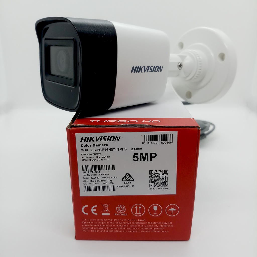 { 5Mp Tích hợp Mic } Trọn bộ 5/6/7/8 Camera Hikvision 5Mp chính hãng tích hợp Mic ghi âm, đầy đủ phụ kiện lắp đặt