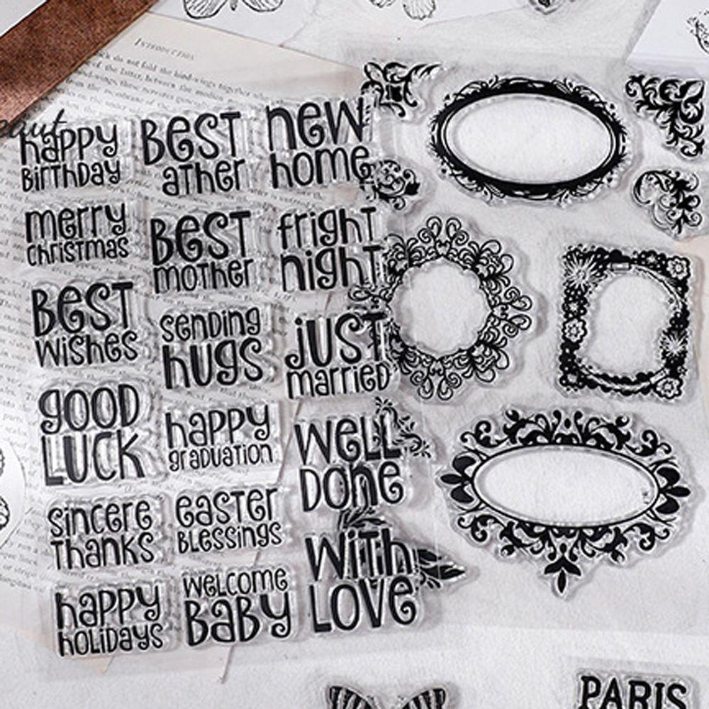 Tem Đóng Dấu Bằng Silicon Mềm Trong Suốt Hình Số / Cây Lá Trang Trí Sổ Tay DIY