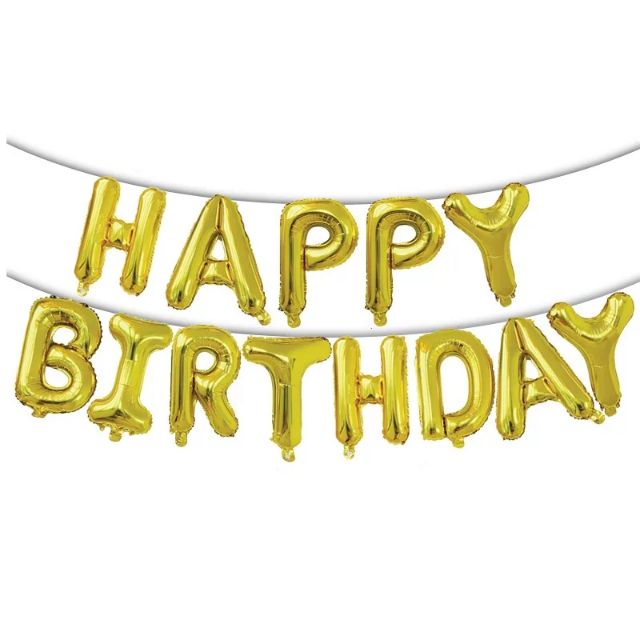 Set bóng chữ Happy Birthday trang trí sinh nhật
