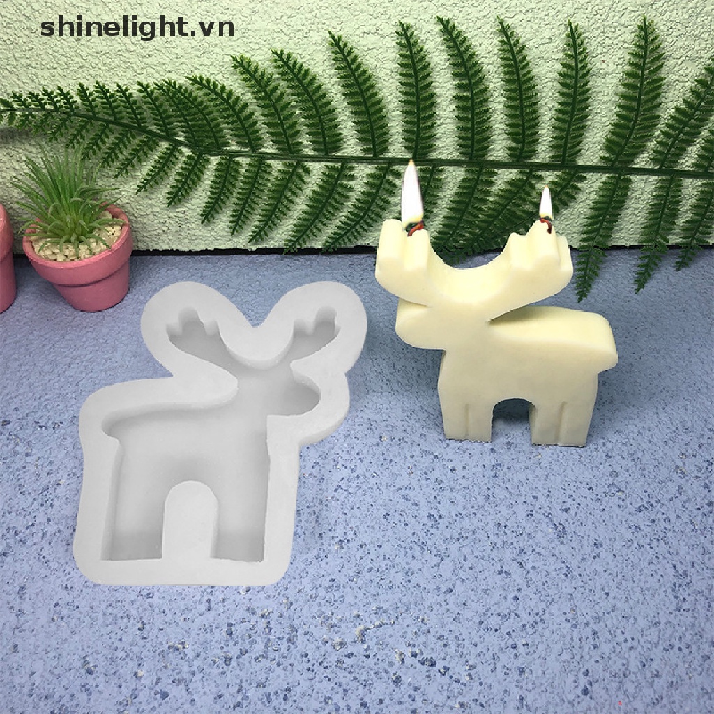 Khuôn Silicon Tạo Hình Hươu 3D Trang Trí Giáng Sinh