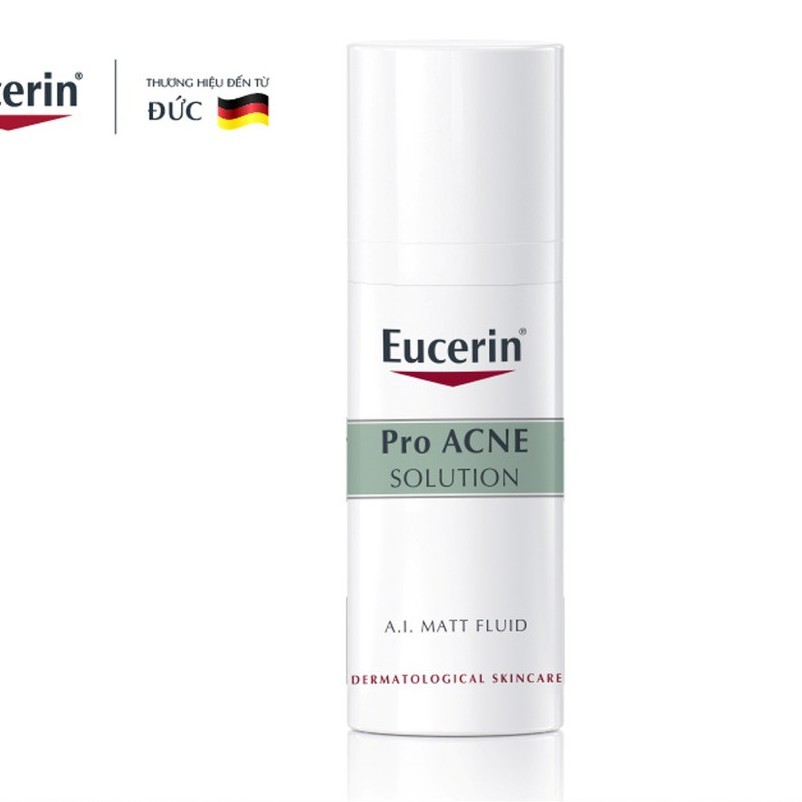 [Mã FMCGM50 - 8% đơn 250K] Kem giúp kiểm soát dầu, giảm mụn Eucerin Pro Acne A.I Matt Fluid 50ml