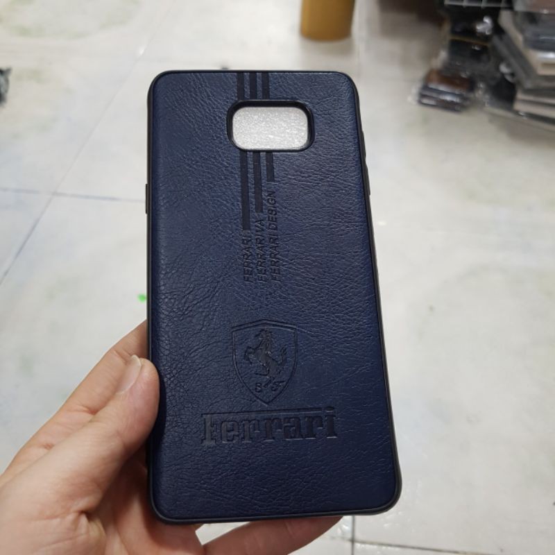 Ốp Samsung Note 3, Note 4,Note 5 dẻo kiểu da in logo