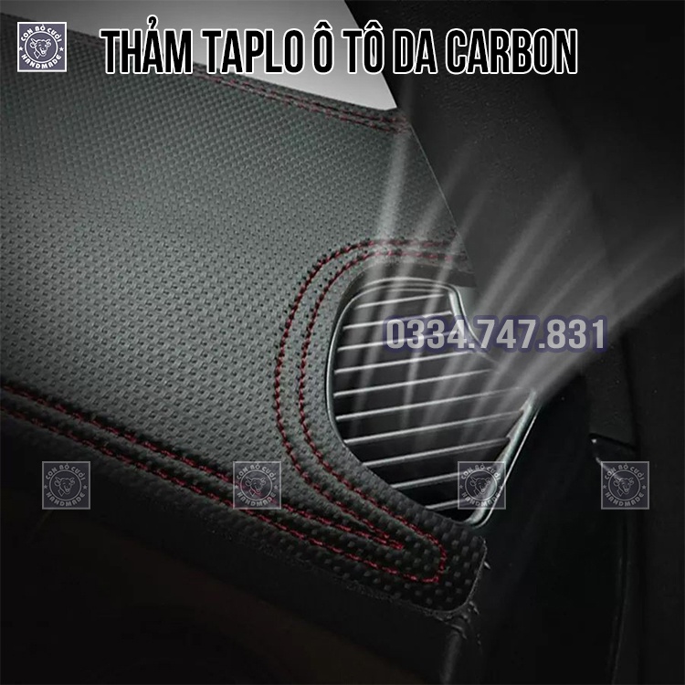 Thảm taplo i10 da vân Carbon giá tại xưởng phù hợp cho các đời xe i10 2014 - 2022 ốp khít taplo chống chói chống nóng