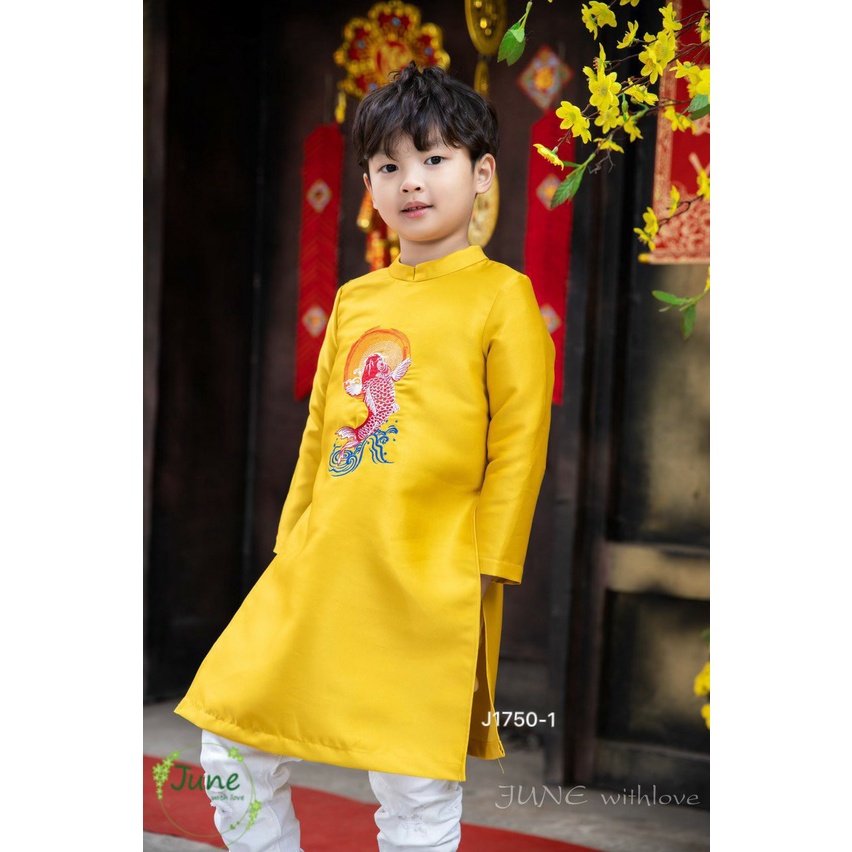 Áo dài bé traii, áo dài Tết, áo dài cách tân 013518