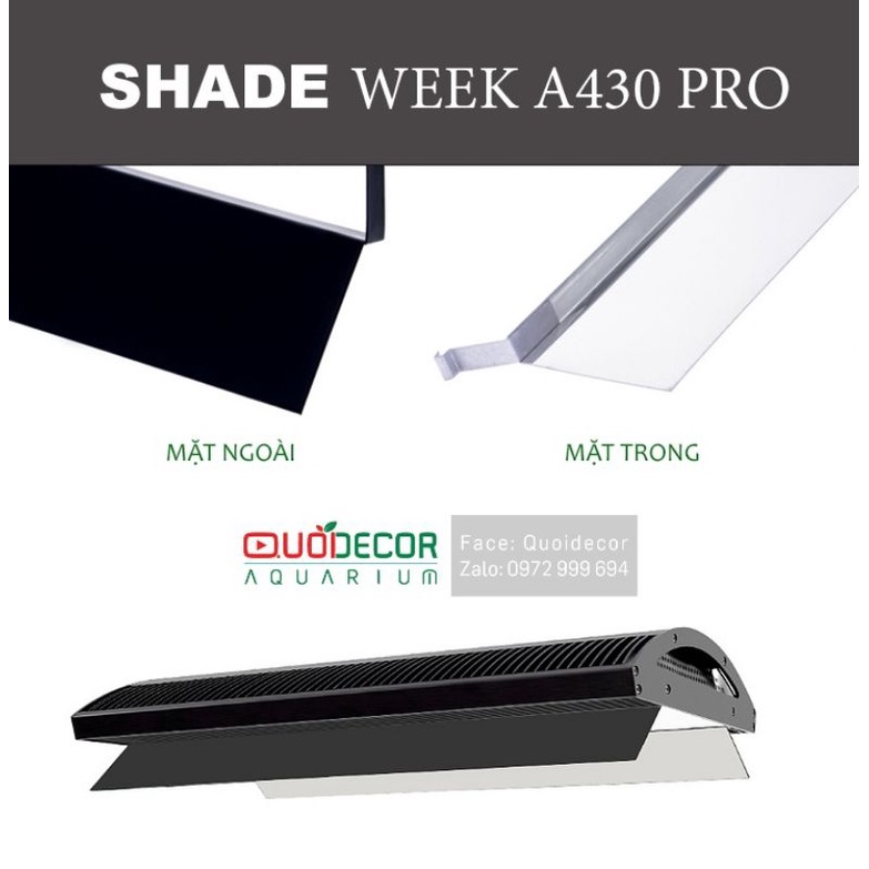 Shade week A430 pro đen | tấm chắn sáng đèn A430 | Shade a430