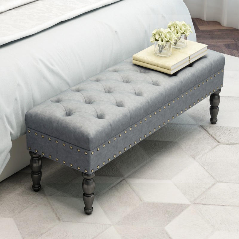 Ghế Băng Sofa - Ghế Chờ Dài Đa Năng- Bọc Nỉ Nhung Hoặc Da Chân Gỗ Cao Cấp - Nội Thất 3A - Phong Cách Tân Cổ Điển