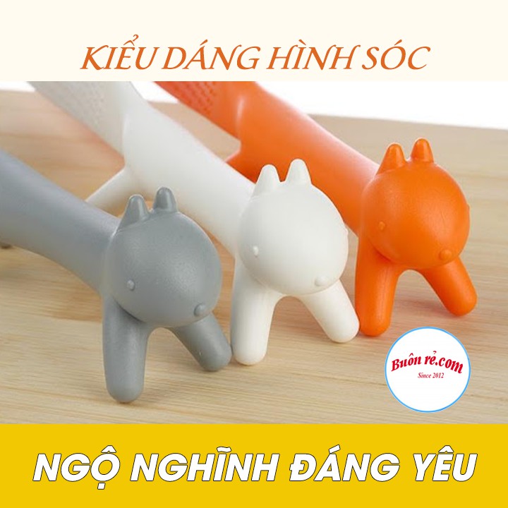 Muôi xới cơm hình sóc dễ thương - Thìa xới cơm nhựa PP chống dính - br00334