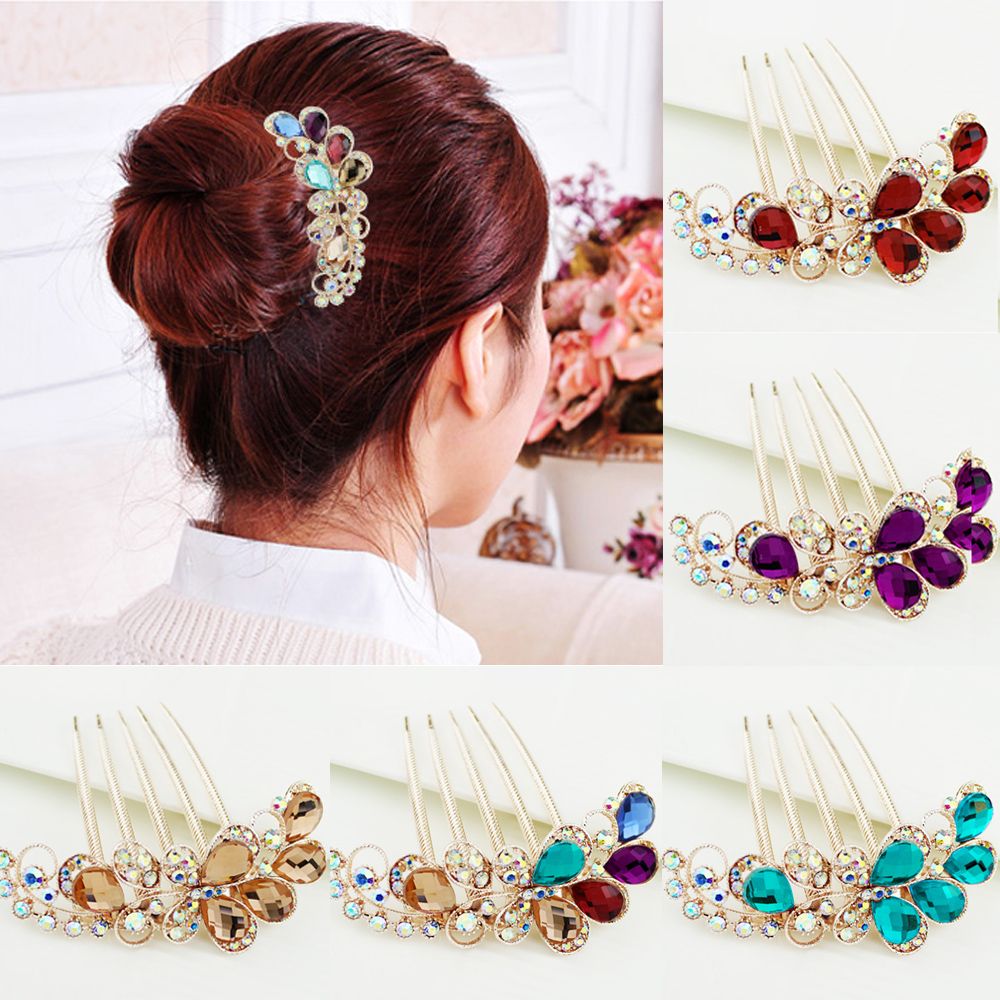 Lược cài tóc softness bằng hợp kim/ kim tuyến nhiều màu sắc tuỳ chọn