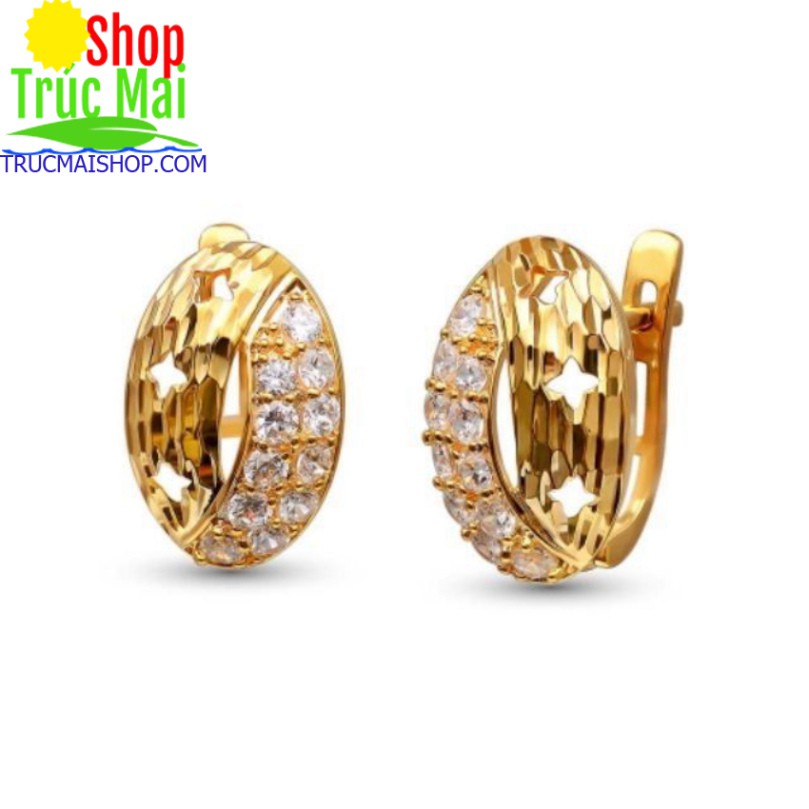 Bông tai cao cấp gắn đá ( Mĩ Ký cao cấp bền đẹp rẻ)