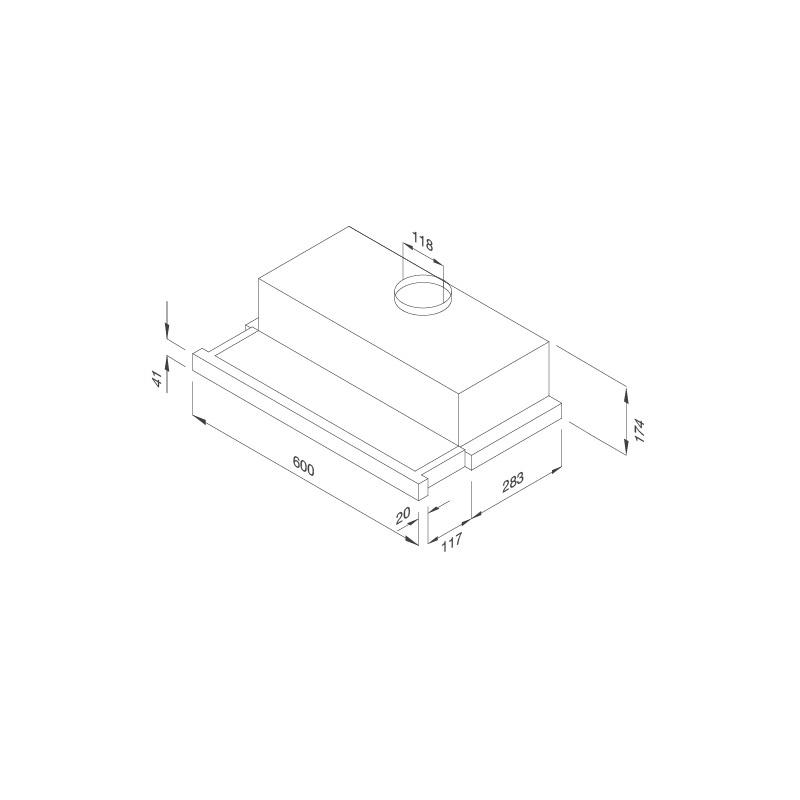 Máy Hút Mùi Âm Tủ Malloca K1506 / K1507 / K1509 - Công Suất Hút 500 m3/h - Ngang 60/70/90cm