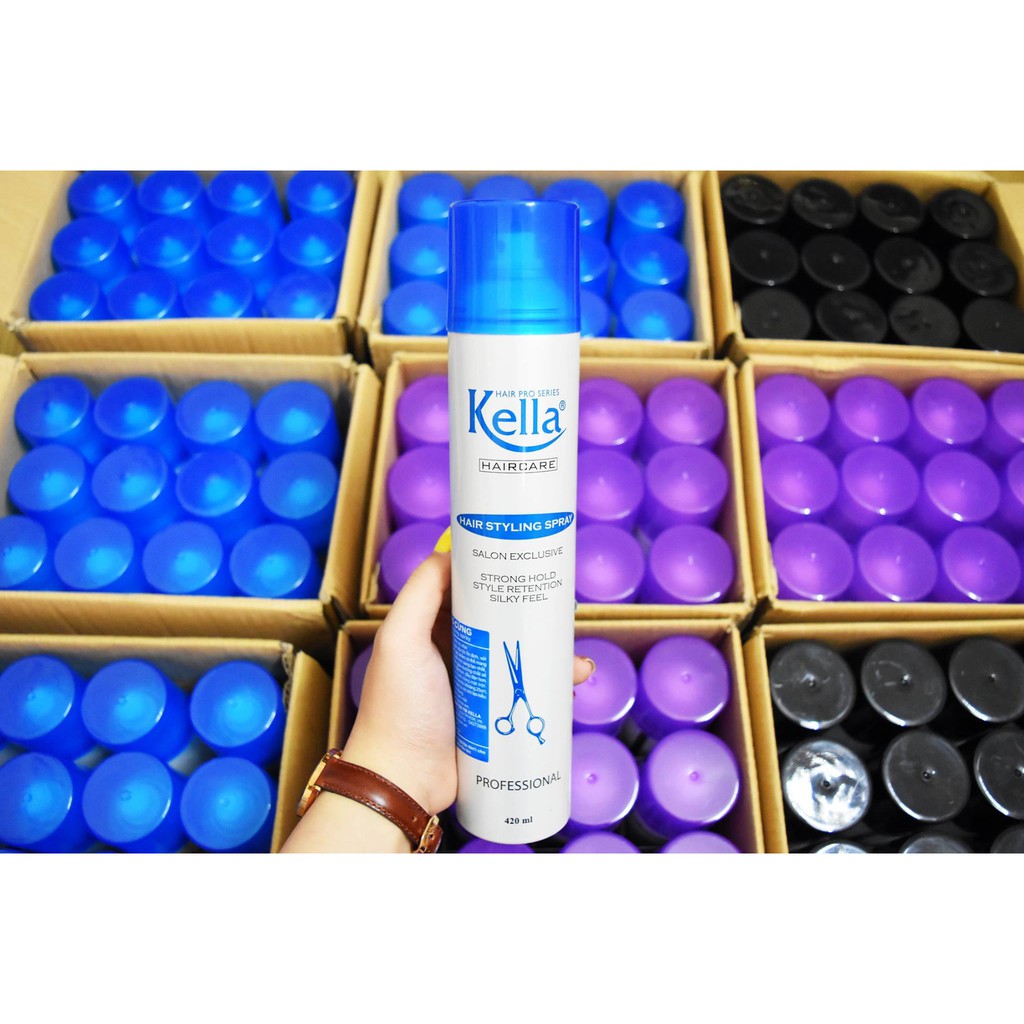 Xịt Tạo Kiểu Tóc Cứng Kella Strong Hold Hair Styling Spray