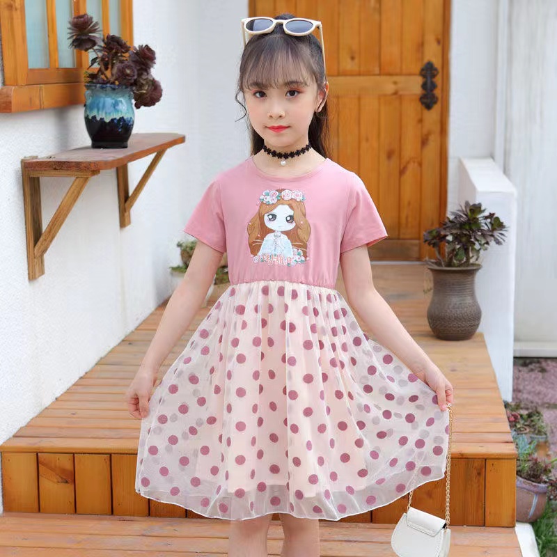 Đầm Bé Gái Đầm Thời Trang Mùa Hè Phong Cách Hàn Quốc Mới Cho Bé Gái Váy Bé Gái