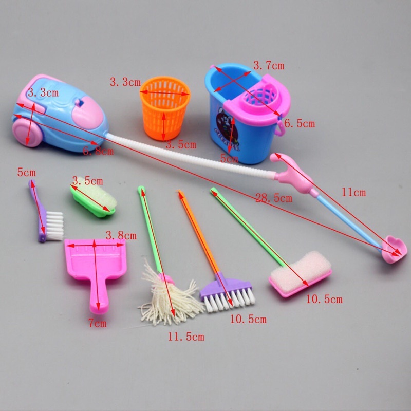 Set 9 dụng cụ vệ sinh cho nhà bup bê