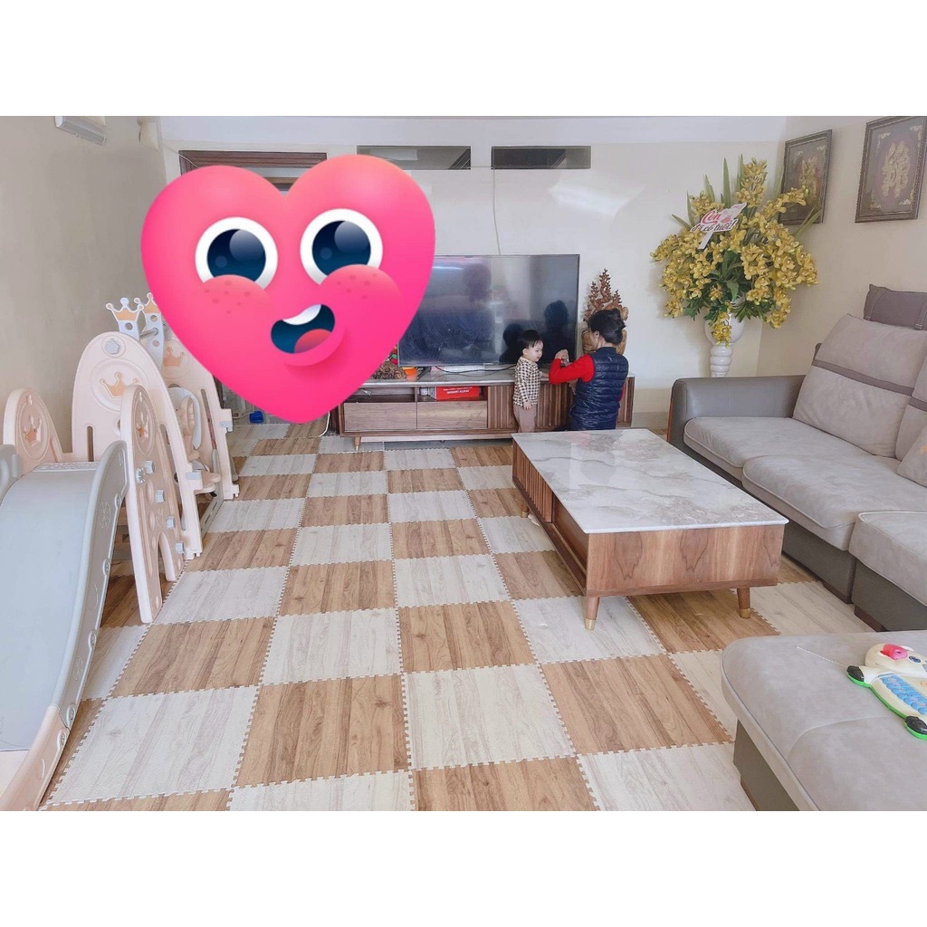 Thảm xốp lót sàn Cao Cấp vân gỗ đủ loại, kích thước 60x60, 45x45 và 30x30