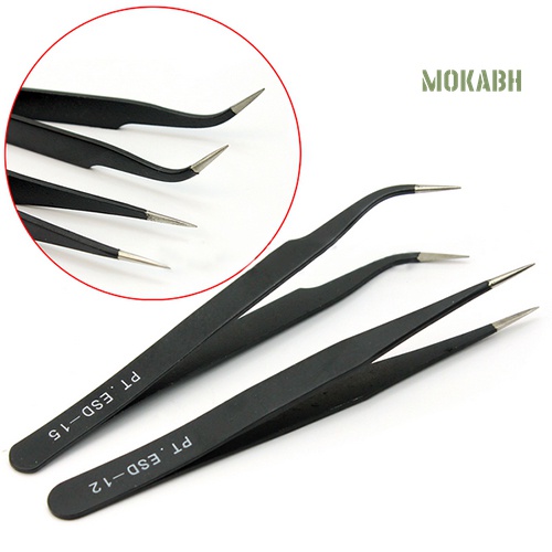 Set 2 Nhíp Đầu Cong Làm Móng Nghệ Thuật