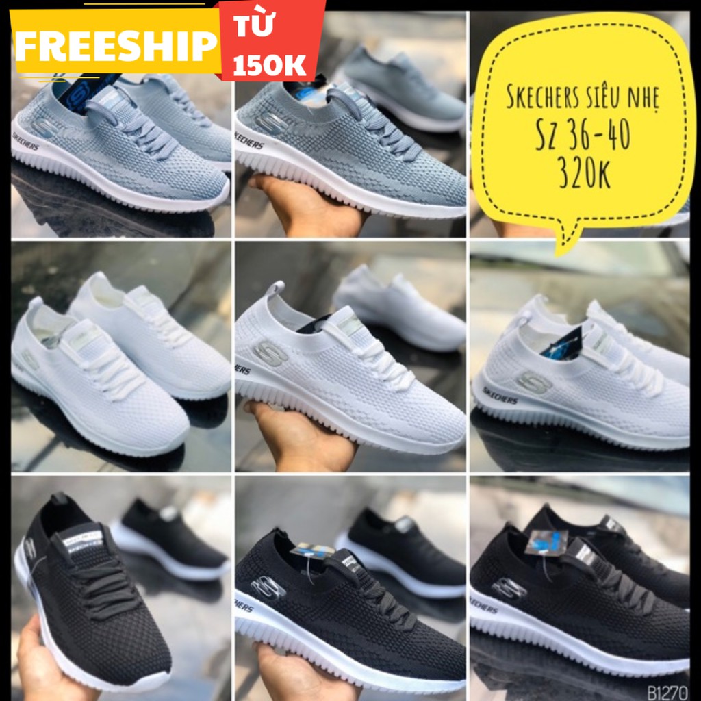 Free ✔️GIÀY SKECHERS NỮ 3 màu siêu nhẹ ⚡ CHẤT sịn : ◦ ༈ '