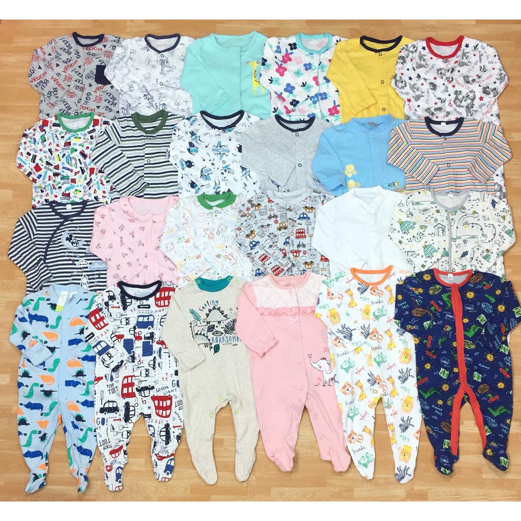 Set 3 body liền vớ, không vớ xuất xịn cho bé trai và gái