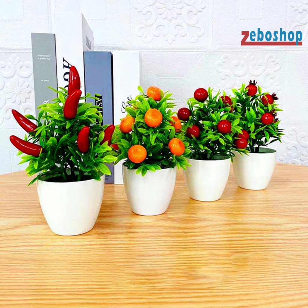 Cây Bonsai Mini Bằng Nhựa Dùng Trang Trí Sân Vườn